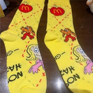 McDonald's Themed Yellow Socks grinch